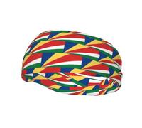 Versatile Sports Sweatband BROLEO Flag of Seychelles Picture - Stretchable and Moisture-Wicking Headband for Yoga,Fitness