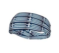 Versatile Sports Sweatband BROLEO greek flag Picture - Stretchable and Moisture-Wicking Headband for Yoga,Fitness
