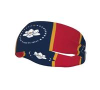 Versatile Sports Sweatband BROLEO Mississippi State Flag Picture - Stretchable and Moisture-Wicking Headband for Yoga,Fitness