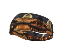 Versatile Sports Sweatband BROLEO The United States Capitol at night Picture - Stretchable and Moisture-Wicking Headband for Yoga,Fitness