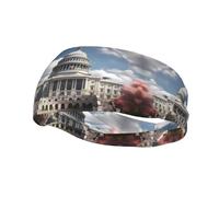 Versatile Sports Sweatband BROLEO United States Capitol Picture - Stretchable and Moisture-Wicking Headband for Yoga,Fitness