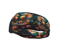 Versatile Sports Sweatband XBKGOHA Beautiful Seahorse Couple Printed - Stretchable and Moisture-Wicking Headband for Yoga, Fitness