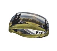 Versatile Sports Sweatband XBKGOHA Black german shepherd dog Printed - Stretchable and Moisture-Wicking Headband for Yoga, Fitness