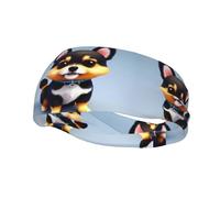 Versatile Sports Sweatband XBKGOHA Card Love Fancy Puppy Printed - Stretchable and Moisture-Wicking Headband for Yoga, Fitness