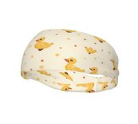 Versatile Sports Sweatband XBKGOHA Hand-Painted Duck Printed - Stretchable and Moisture-Wicking Headband for Yoga, Fitness