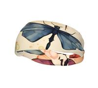 Versatile Sports Sweatband XBKGOHA ink dragonfly Printed - Stretchable and Moisture-Wicking Headband for Yoga, Fitness