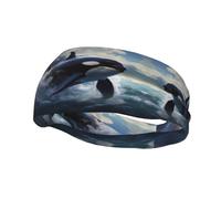 Versatile Sports Sweatband XBKGOHA Orca Killer Whale Printed - Stretchable and Moisture-Wicking Headband for Yoga, Fitness