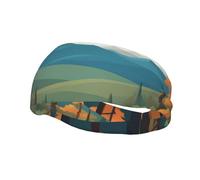 Versatile Sports Sweatband XBKGOHA Parkway Mountains Printed - Stretchable and Moisture-Wicking Headband for Yoga, Fitness