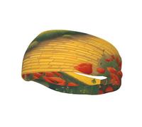 Versatile Sports Sweatband XBKGOHA Poppies Field Yellow Brick Road Printed - Stretchable and Moisture-Wicking Headband for Yoga, Fitness