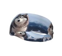 Versatile Sports Sweatband XBKGOHA Siberian Husky Printed - Stretchable and Moisture-Wicking Headband for Yoga, Fitness