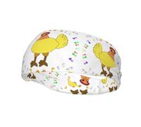 Versatile Sports Sweatband XBKGOHA singing hen Printed - Stretchable and Moisture-Wicking Headband for Yoga, Fitness