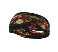 Versatile Sports Sweatband XBKGOHA Tantalizing roast turkey Printed - Stretchable and Moisture-Wicking Headband for Yoga, Fitness