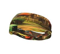 Versatile Sports Sweatband XBKGOHA tractor farm Printed - Stretchable and Moisture-Wicking Headband for Yoga, Fitness