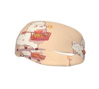 Versatile Sports Sweatband YYHWHJDE Alpaca carrying a basket Prints - Stretchable and Moisture-Wicking Headband for Yoga,Fitness
