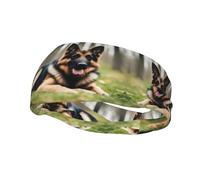 Versatile Sports Sweatband YYHWHJDE Animal german shepherd Pattern - Stretchable and Moisture-Wicking Headband for Yoga,Fitness