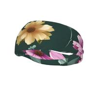 Versatile Sports Sweatband YYHWHJDE Beautiful purple flowers Pattern - Stretchable and Moisture-Wicking Headband for Yoga,Fitness
