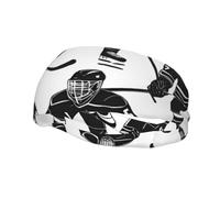 Versatile Sports Sweatband YYHWHJDE Black hockey Pattern - Stretchable and Moisture-Wicking Headband for Yoga,Fitness
