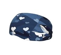 Versatile Sports Sweatband YYHWHJDE Blue Killer Whale Prints - Stretchable and Moisture-Wicking Headband for Yoga,Fitness