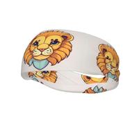 Versatile Sports Sweatband YYHWHJDE Cartoon cute little lion Pattern - Stretchable and Moisture-Wicking Headband for Yoga,Fitness