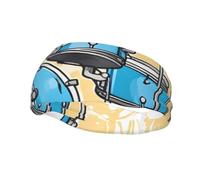 Versatile Sports Sweatband YYHWHJDE Cartoon Drummer Knock Pattern - Stretchable and Moisture-Wicking Headband for Yoga,Fitness