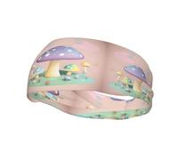 Versatile Sports Sweatband YYHWHJDE Cartoon mushroom Pattern - Stretchable and Moisture-Wicking Headband for Yoga,Fitness