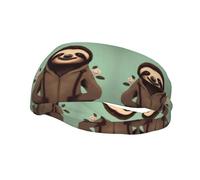 Versatile Sports Sweatband YYHWHJDE Cartoon Sloth Pattern - Stretchable and Moisture-Wicking Headband for Yoga,Fitness