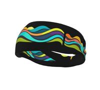 Versatile Sports Sweatband YYHWHJDE Colored silk Pattern - Stretchable and Moisture-Wicking Headband for Yoga,Fitness