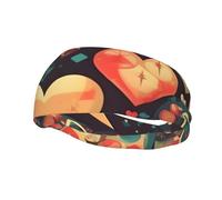 Versatile Sports Sweatband YYHWHJDE Colorful hearts Prints - Stretchable and Moisture-Wicking Headband for Yoga,Fitness