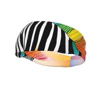 Versatile Sports Sweatband YYHWHJDE Colorful Rainbow Zebra Pattern - Stretchable and Moisture-Wicking Headband for Yoga,Fitness