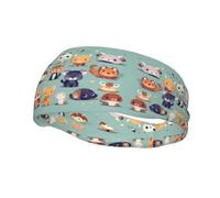 Versatile Sports Sweatband YYHWHJDE Cute little animals Prints - Stretchable and Moisture-Wicking Headband for Yoga,Fitness