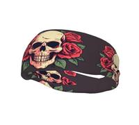 Versatile Sports Sweatband YYHWHJDE Day Of The Dead Sugar Roses Skull Pattern - Stretchable and Moisture-Wicking Headband for Yoga,Fitness