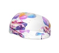 Versatile Sports Sweatband YYHWHJDE Exploding balloon gift box Pattern - Stretchable and Moisture-Wicking Headband for Yoga,Fitness