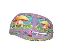 Versatile Sports Sweatband YYHWHJDE Fantasy Dream Mushroom Prints - Stretchable and Moisture-Wicking Headband for Yoga,Fitness