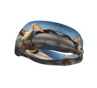 Versatile Sports Sweatband YYHWHJDE funny pelican Pattern - Stretchable and Moisture-Wicking Headband for Yoga,Fitness