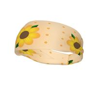 Versatile Sports Sweatband YYHWHJDE Golden Sunflower Prints - Stretchable and Moisture-Wicking Headband for Yoga,Fitness
