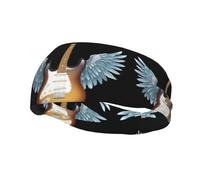 Versatile Sports Sweatband YYHWHJDE Guitar wings Prints - Stretchable and Moisture-Wicking Headband for Yoga,Fitness