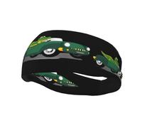 Versatile Sports Sweatband YYHWHJDE Little alligator on the car Prints - Stretchable and Moisture-Wicking Headband for Yoga,Fitness