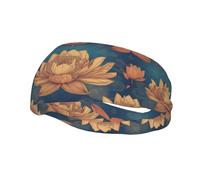 Versatile Sports Sweatband YYHWHJDE Magic Lotus Floral Pattern - Stretchable and Moisture-Wicking Headband for Yoga,Fitness