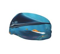 Versatile Sports Sweatband YYHWHJDE Manta Ray and Fish Prints - Stretchable and Moisture-Wicking Headband for Yoga,Fitness