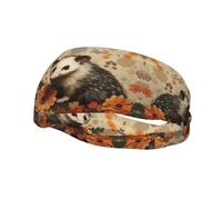 Versatile Sports Sweatband YYHWHJDE Opossum pattern Prints - Stretchable and Moisture-Wicking Headband for Yoga,Fitness