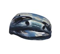 Versatile Sports Sweatband YYHWHJDE Orca Killer Whale Pattern - Stretchable and Moisture-Wicking Headband for Yoga,Fitness