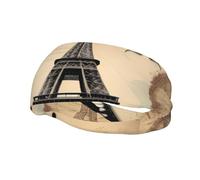 Versatile Sports Sweatband YYHWHJDE Paris Eiffel Tower Butterfly Pattern - Stretchable and Moisture-Wicking Headband for Yoga,Fitness