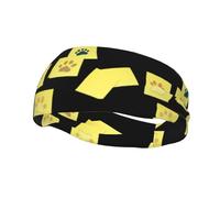 Versatile Sports Sweatband YYHWHJDE Paw prints on sticky notes Prints - Stretchable and Moisture-Wicking Headband for Yoga,Fitness