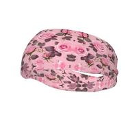 Versatile Sports Sweatband YYHWHJDE Pretty Pink Roses Prints - Stretchable and Moisture-Wicking Headband for Yoga,Fitness