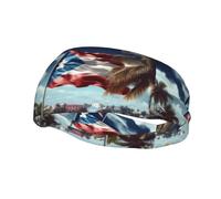 Versatile Sports Sweatband YYHWHJDE puerto rico wallpaper flag Pattern - Stretchable and Moisture-Wicking Headband for Yoga,Fitness