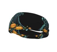 Versatile Sports Sweatband YYHWHJDE Pumpkin Grave Prints - Stretchable and Moisture-Wicking Headband for Yoga,Fitness