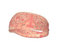 Versatile Sports Sweatband YYHWHJDE Red Heart Flowers Pattern - Stretchable and Moisture-Wicking Headband for Yoga,Fitness