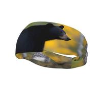 Versatile Sports Sweatband YYHWHJDE rge and small black bears Prints - Stretchable and Moisture-Wicking Headband for Yoga,Fitness
