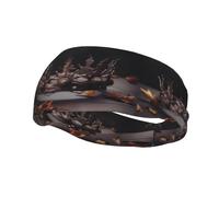 Versatile Sports Sweatband YYHWHJDE Simple dead leaf crown Pattern - Stretchable and Moisture-Wicking Headband for Yoga,Fitness