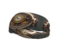 Versatile Sports Sweatband YYHWHJDE Steampunk Clock Pattern - Stretchable and Moisture-Wicking Headband for Yoga,Fitness